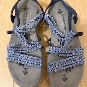 Skechers Women's Navy and Gray Sandals